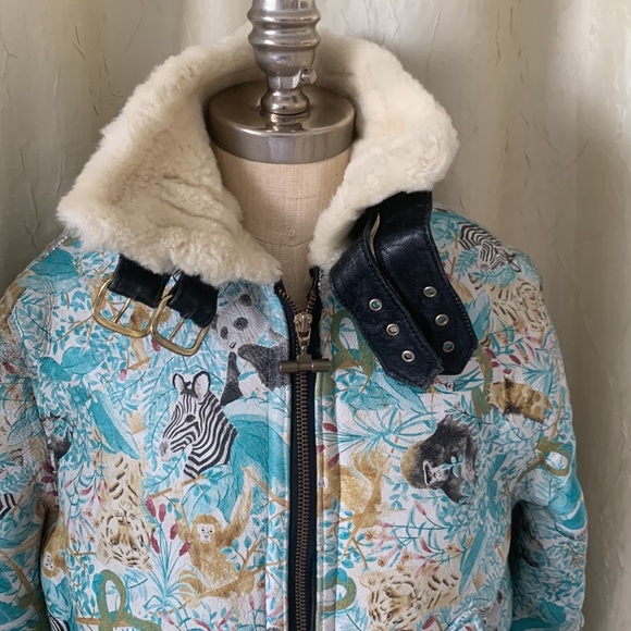 πHPπ Vintage Rare Penguin Shearling Leather Jacket/Coat size M - Picture 4 of 17